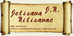 Jelisava Milisavac vizit kartica